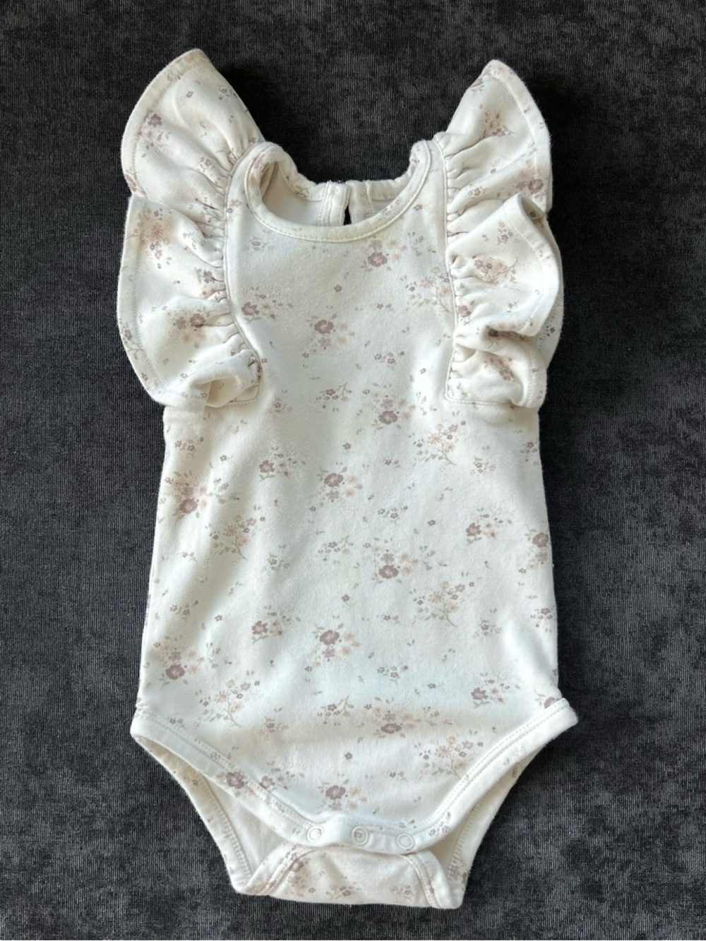 Jamie Kay Ruffle Sleeve Floral Onesie Size 1 Year